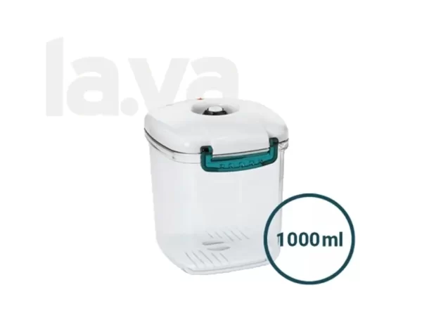 LAVA 1000ml Round Acrylic Vacuum Container - Premium Food Storage Solution