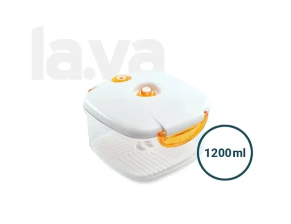 LAVA 1200ml Square Acrylic Vacuum Container - Professional Food Storage System