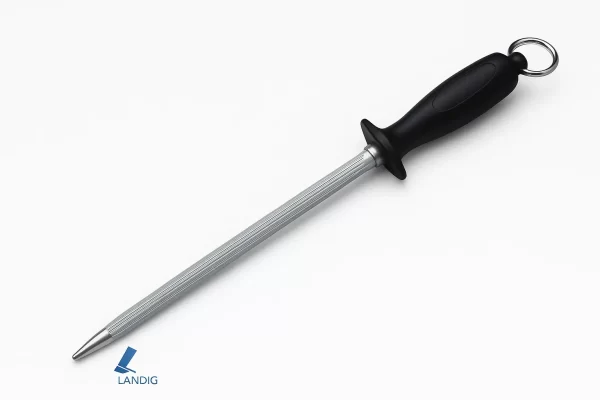professional knife sharpening steel 30cm round premium chrome