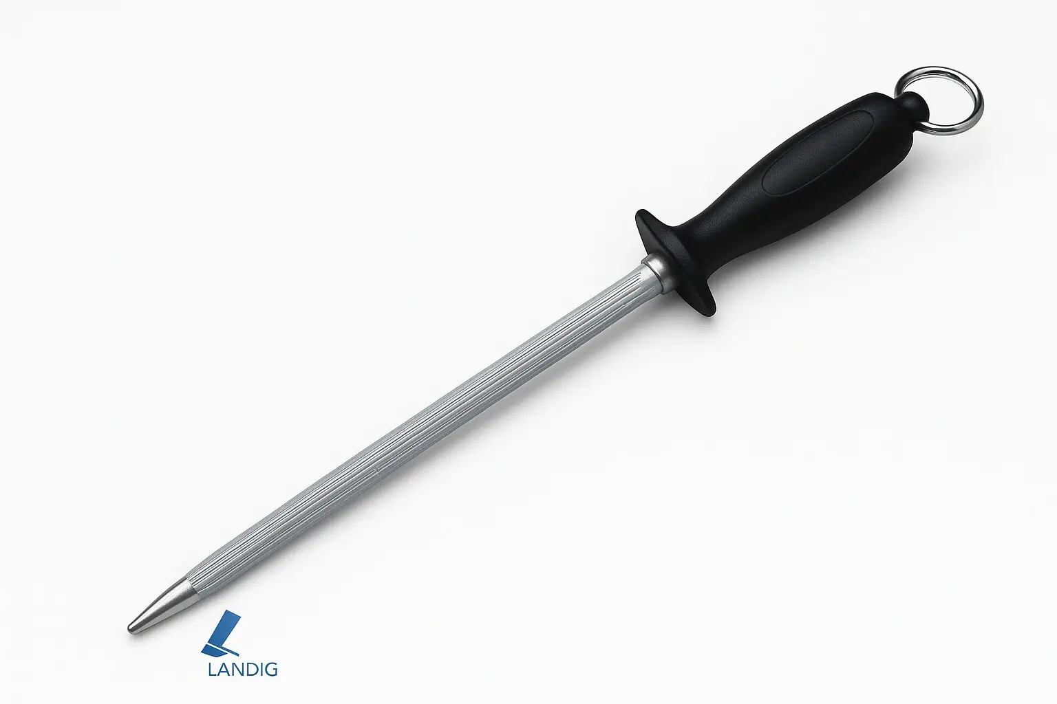 professional knife sharpening steel 30cm round premium chrome