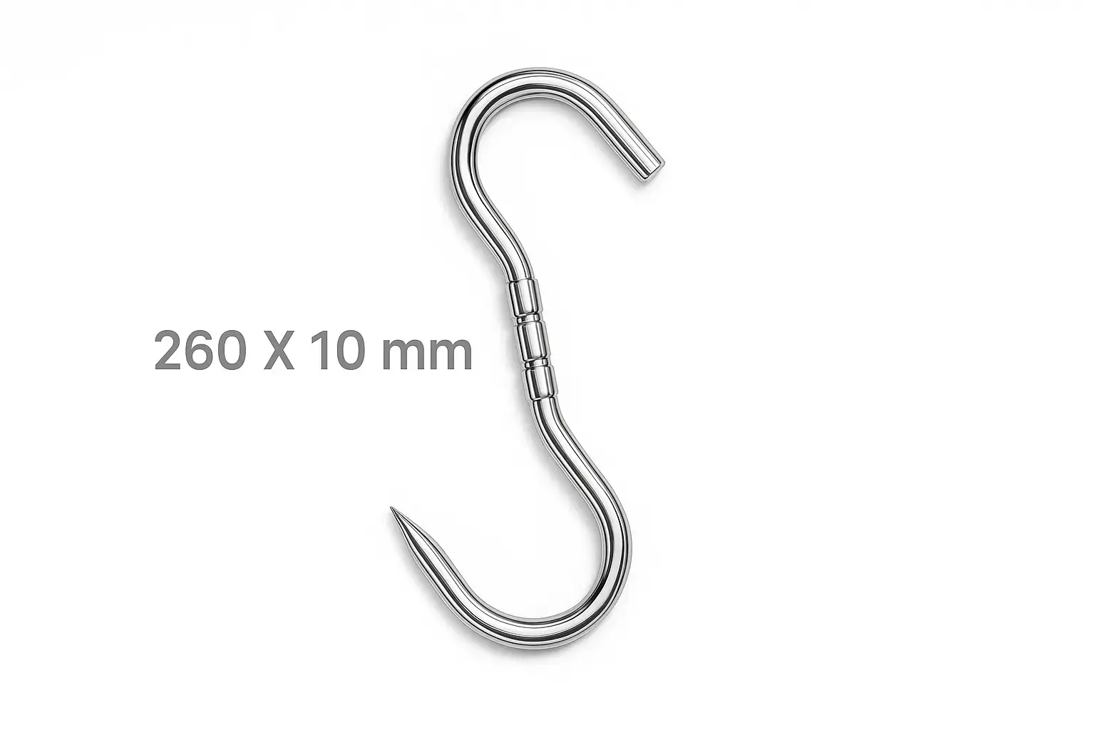 professional swivel hooks stainless steel 260x10mm 150kg capacity