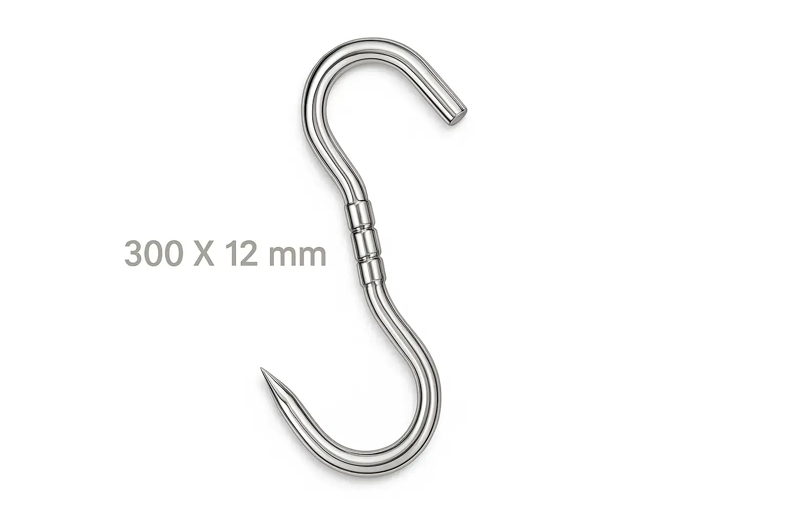 professional swivel hooks stainless steel 300x12mm 200kg capacity